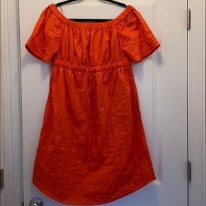 GAP Maternity Off the shoulder eyelet dress
